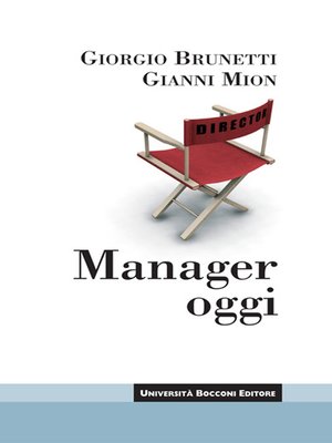 cover image of Manager oggi